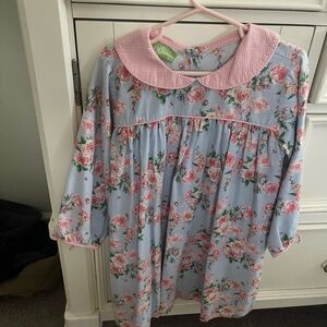 Floral Blue and Pink Kids Dress